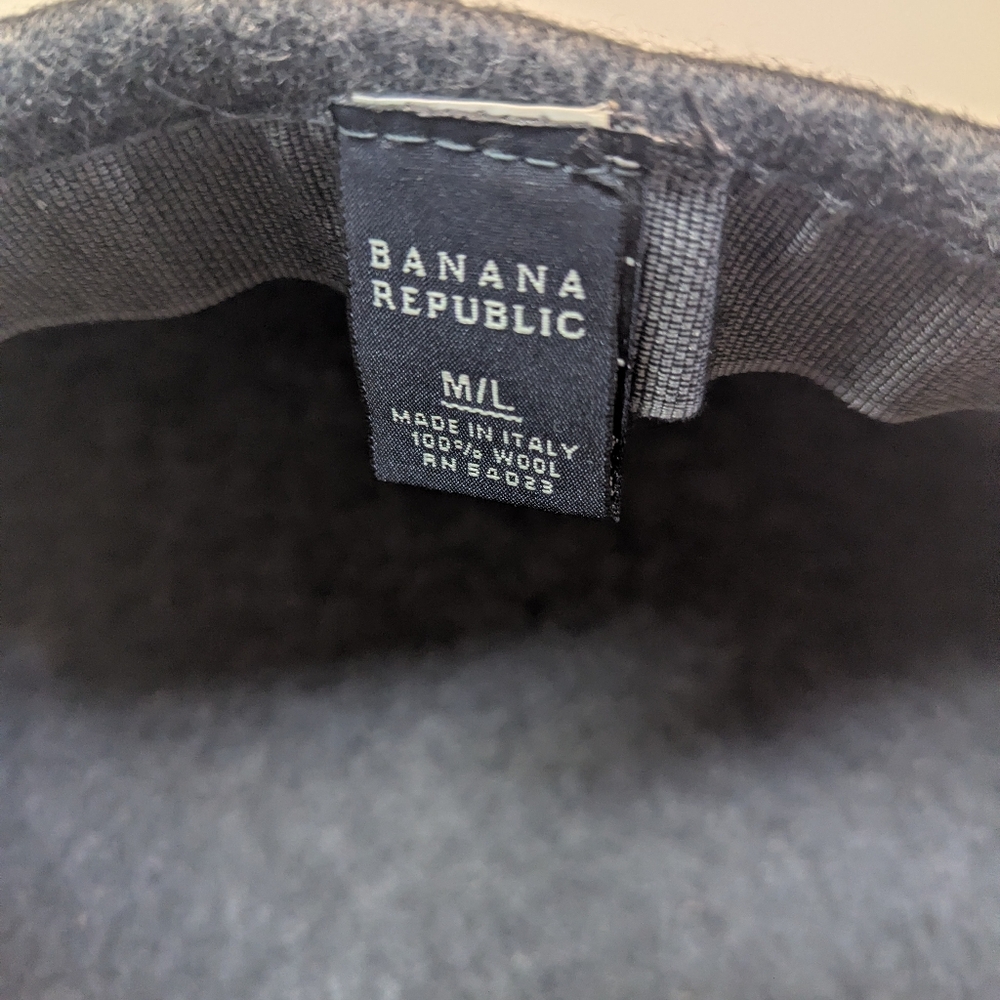 BANANA REPUBLIC Italian Wool Newsboy Flat Cap Hat Gray   M/L - Picture 4 of 5